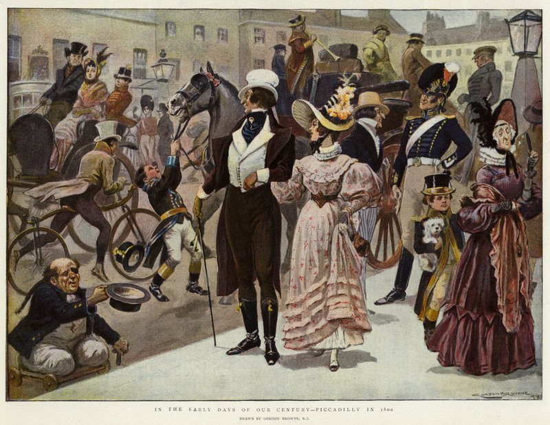In de vroege dagen van onze eeuw, Piccadilly in 1800 door Gordon Frederick Browne