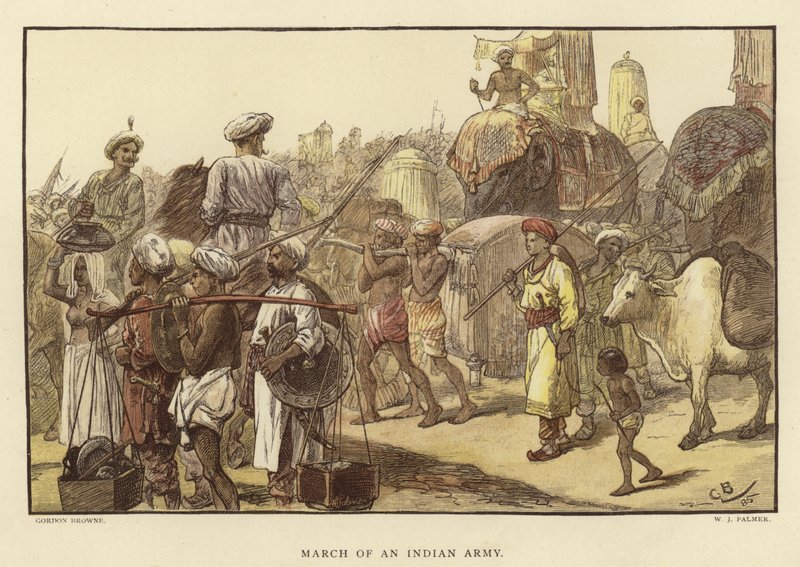 Mars van een Indiaans Leger door Gordon Frederick Browne
