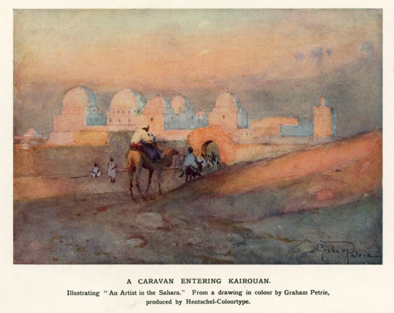 Een karavaan die Kairouan binnenkomt door Graham Petrie