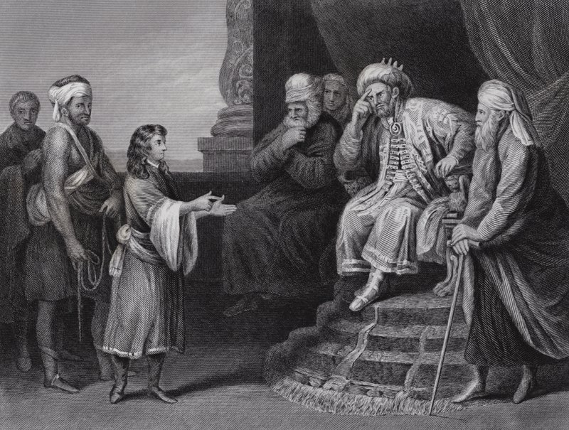 Jozef die de droom van de farao uitlegt door Guercino