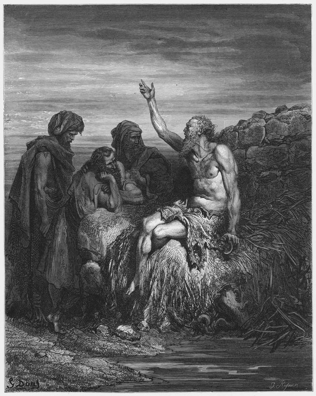 Gustave Doré Bijbel: Job en zijn vrienden door Gustave Dore