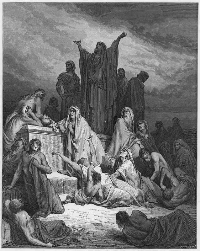 Gustave Doré Bijbel: Plaag van Jeruzalem door Gustave Dore
