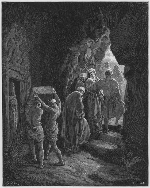 De begrafenis van Sara door Gustave Dore