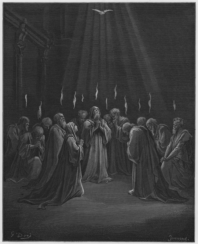 De nederdaling van de geest door Gustave Dore