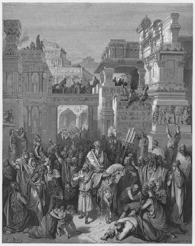 Gustave Doré Bijbel: Triomf van Mordechai door Gustave Dore
