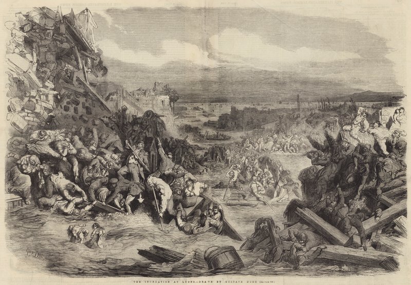 De Overstroming in Lyon door Gustave Dore