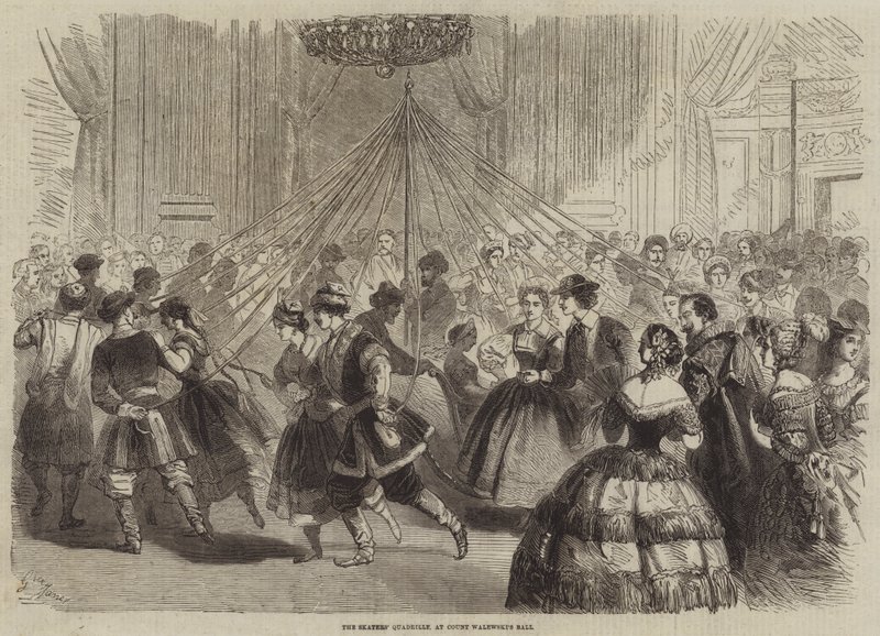De Schaatsers Quadrille, op het bal van Graaf Walewski door Gustave Janet