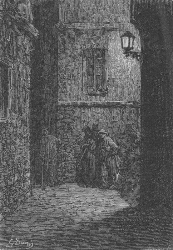 Twee Nachtzwervers door Gustave after Dore