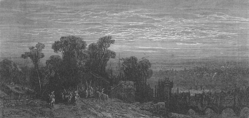 Londen, In de Middeleeuwen door Gustave after Dore