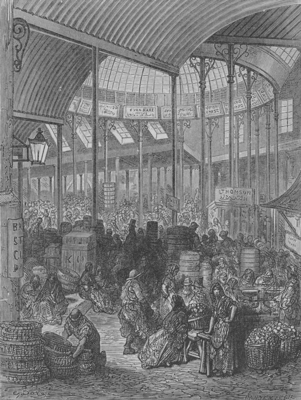 Groente- En Fruitmarkt door Gustave after Dore