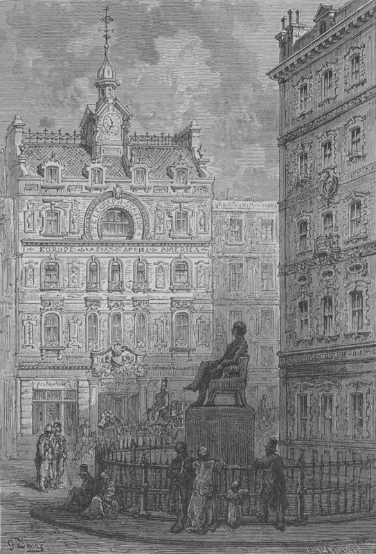 Standbeeld Van Peabody In Het Centrum Van De Stad Londen door Gustave after Dore