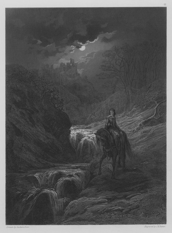 De Rit bij Maanlicht door Gustave after Dore