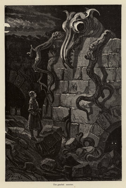 Het knoestige monster door Gustave after Dore