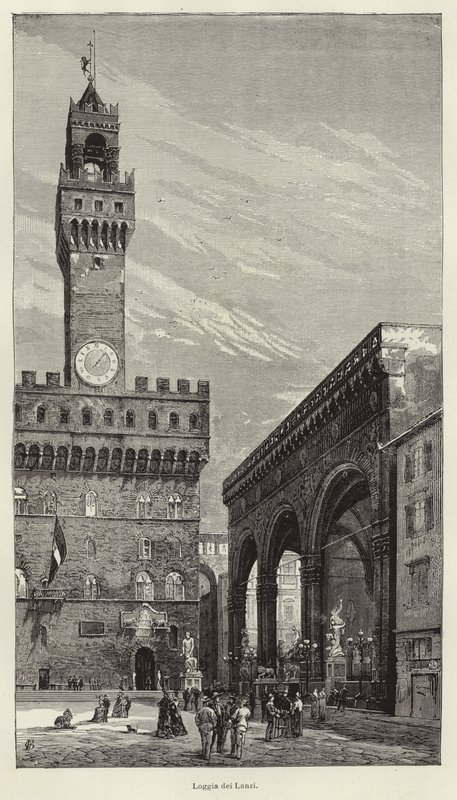 Loggia dei Lanzi door Gustave Bauernfeind