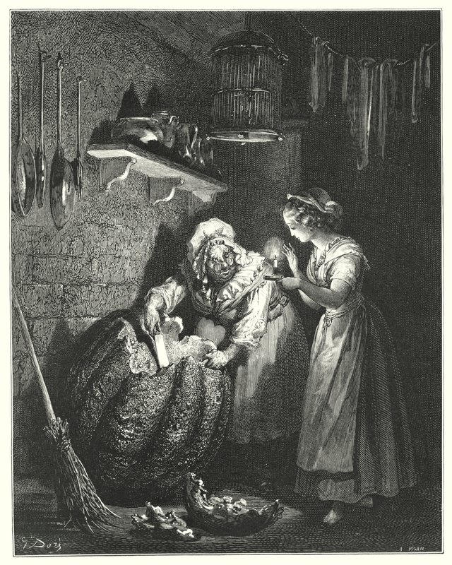 Cendrillon (gravure) door Gustave Dore