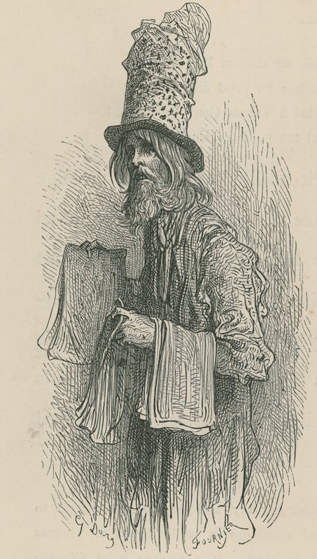 De Krantenverkoper door Gustave Dore