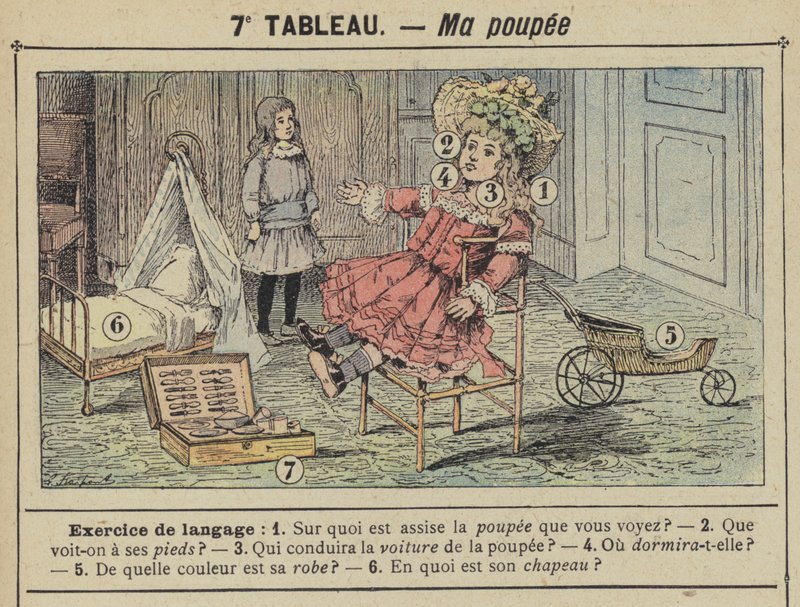 Mijn pop (kleur litho) door Gustave Fraipont