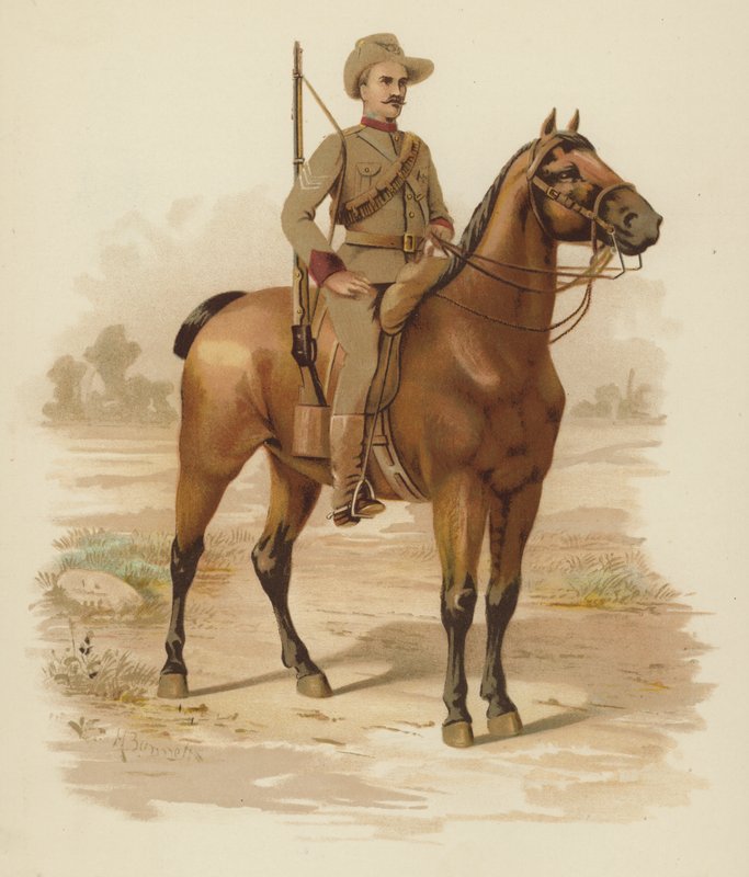 Victoriaanse bereden schutters door H. Bunnett