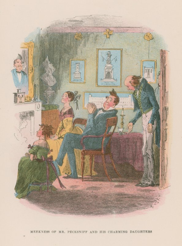 Illustratie voor Martin Chuzzlewit door Hablot Knight Browne