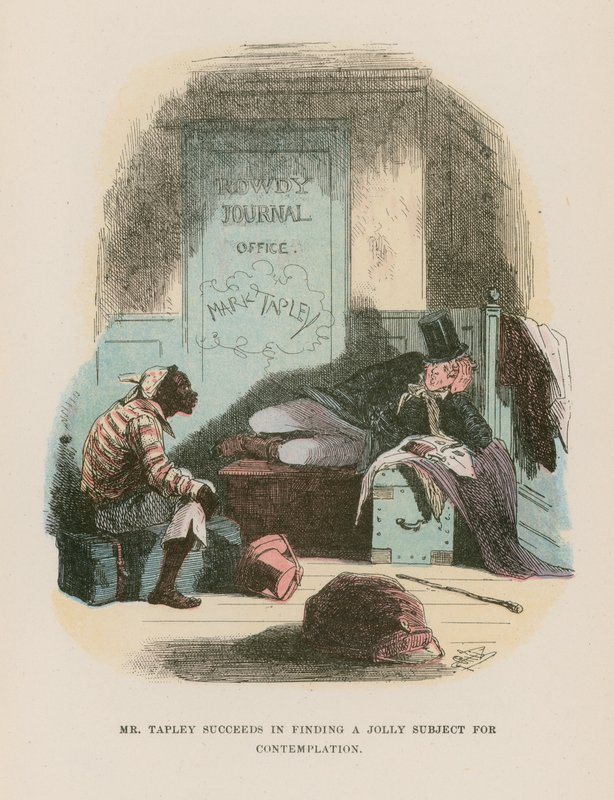 Illustratie voor Martin Chuzzlewit door Hablot Knight Browne