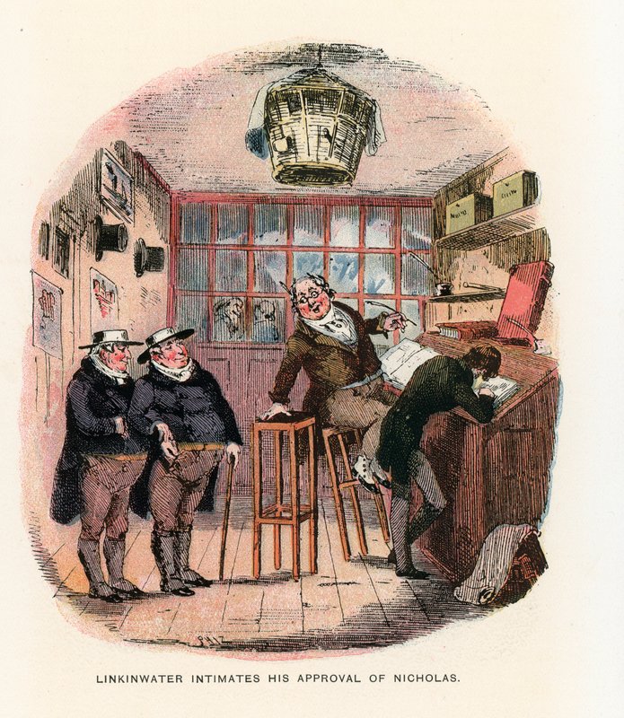 Illustratie voor Nicholas Nickleby door Hablot Knight Browne