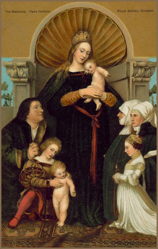 Darmstadt Madonna door Hans (after) Holbein the Younger