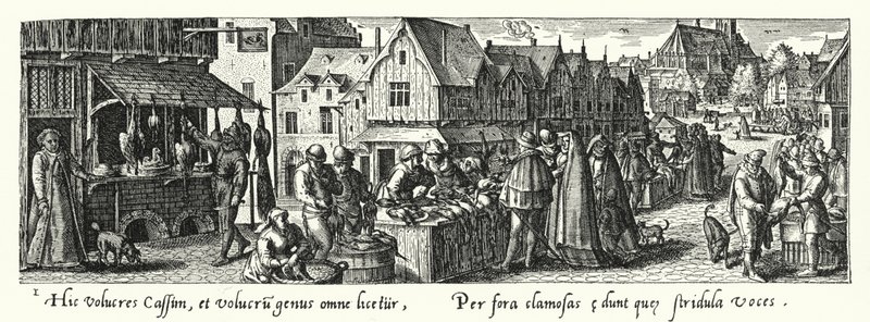 Gevogelte markt door Hans after Bol