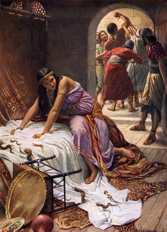 Delilah (kleur litho). door Harold Copping