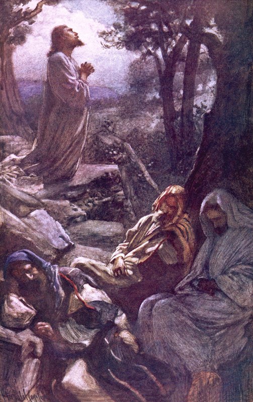 Gethsemane door Harold Copping