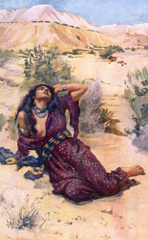 Hagar door Harold Copping