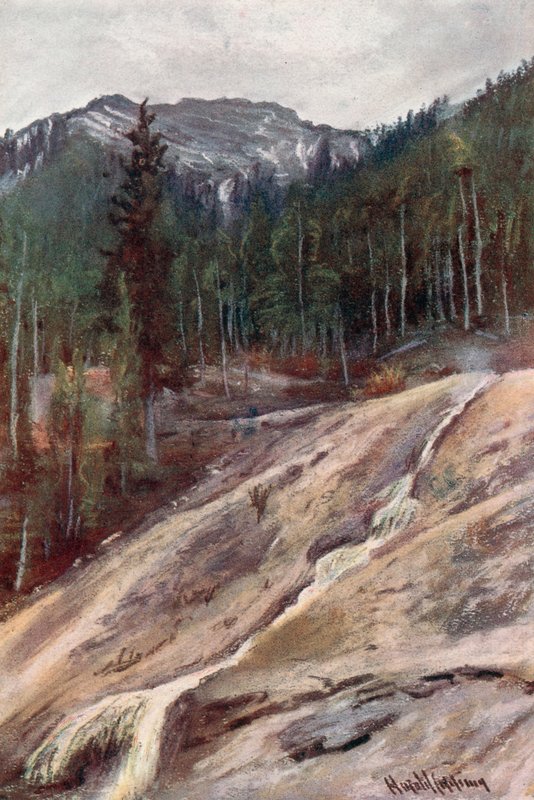 Heet zwavelbad, Banff door Harold Copping