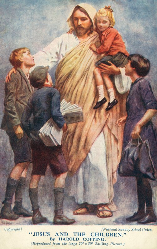 Jezus en de Kinderen door Harold Copping