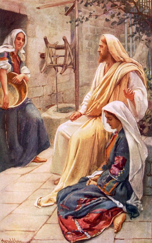 Martha en Maria door Harold Copping
