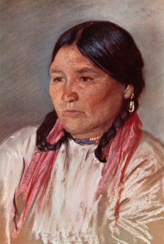 Naomi, vrouw van Paul, een Blackfoot Indiaan door Harold Copping