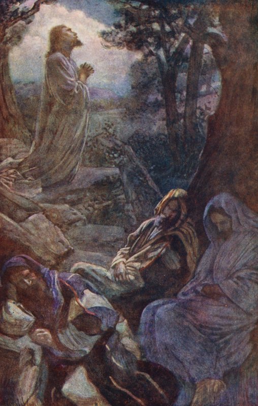 Nieuw Testament: Gethsemane door Harold Copping