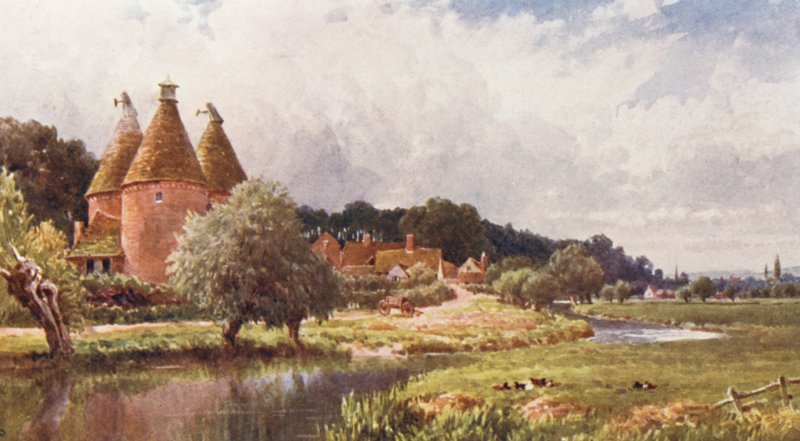 Hop-oven, nabij Farnham door Harold Sutton Palmer