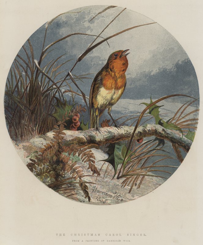 De Kerstliedzanger door Harrison William Weir
