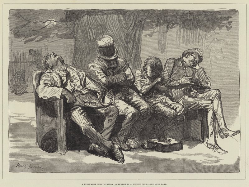 Een Midzomernachtsdroom, een Schets in een Londens Park door Harry Furniss