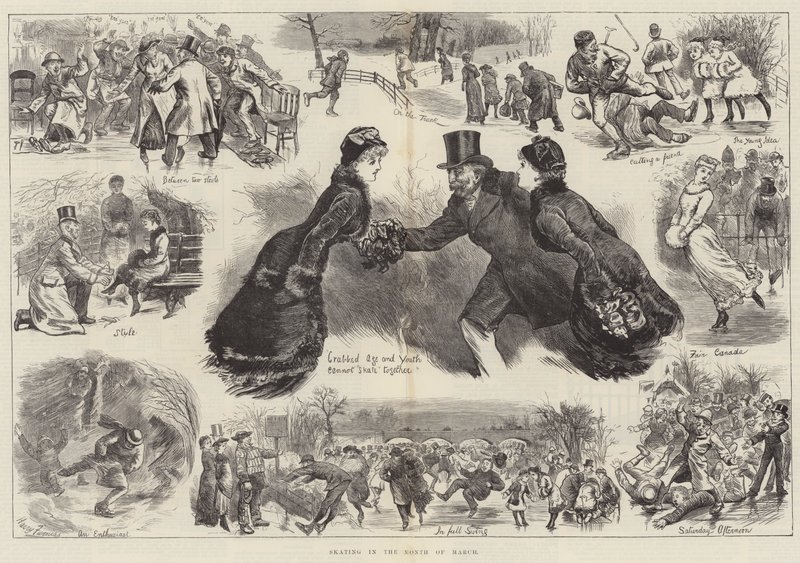 Schaatsen in de maand maart door Harry Furniss
