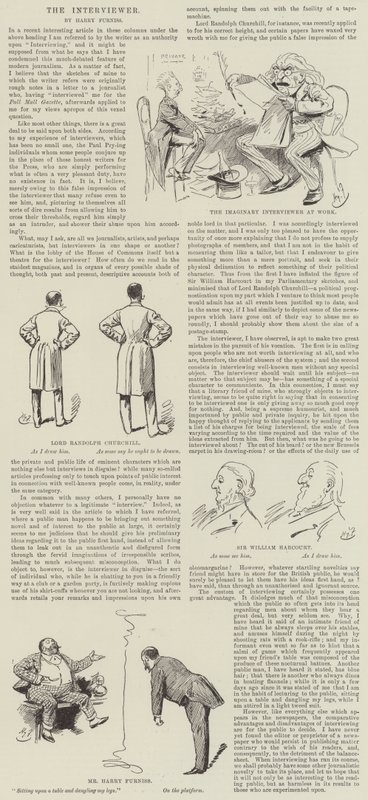 De interviewer door Harry Furniss