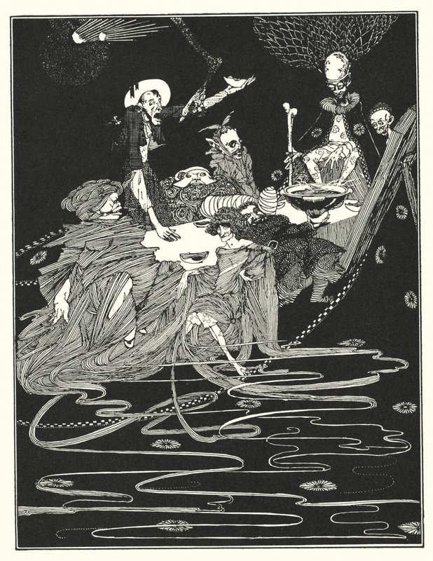 Edgar Allan Poe: Koning Pest door Harry Clarke