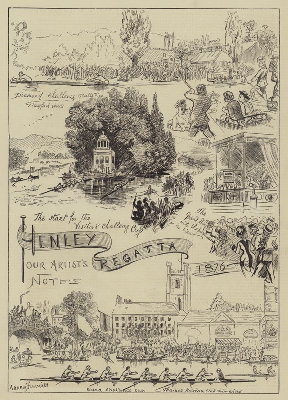 Henley Regatta, 1876 door Harry Furniss