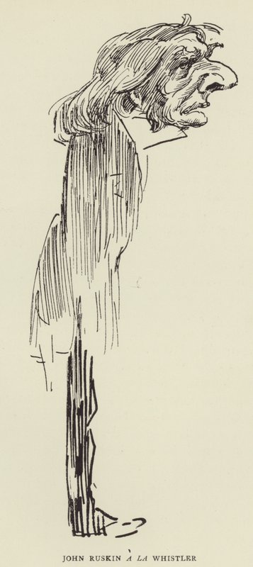 John Ruskin à la Whistler door Harry Furniss