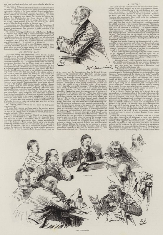 Leven in het Parlement, vreemdelingen in het Huis door Harry Furniss