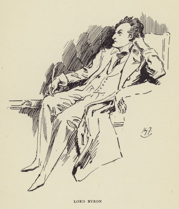 Lord Byron door Harry Furniss
