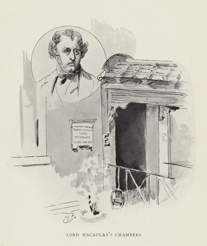 Lord Macaulays kamers door Harry Furniss
