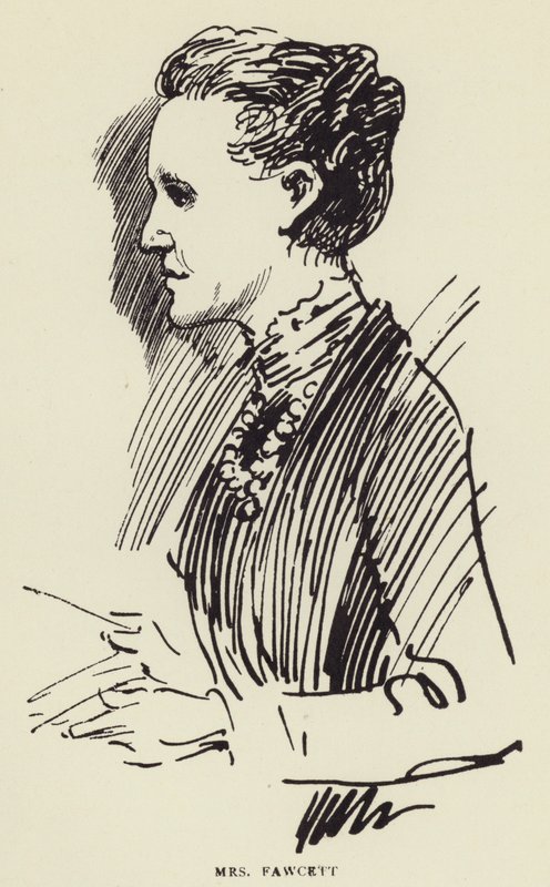 Mevrouw Fawcett door Harry Furniss