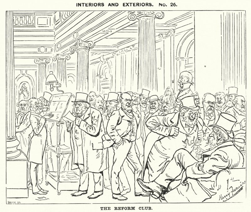 Punch cartoon: De Reform Club door Harry Furniss