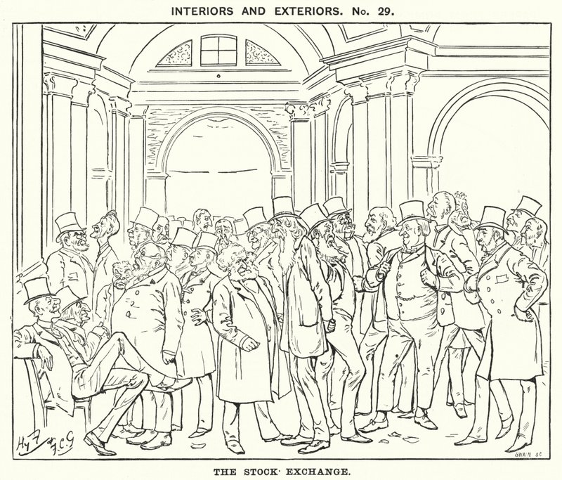 Punch cartoon: De Beurs door Harry Furniss