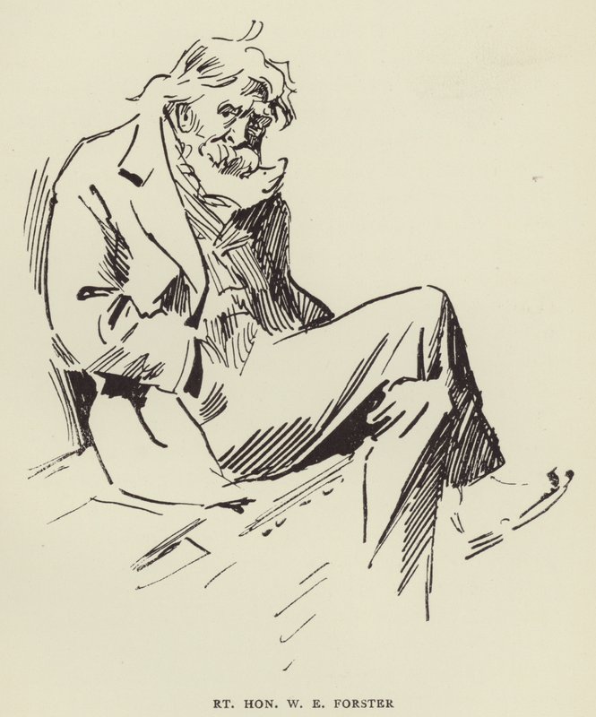 Rechtse Eerwaarde W E Forster door Harry Furniss